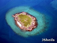 Fringing Reef, Whitsunday Islands, from the air