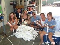 Marker Buoys Volunteers Splicing